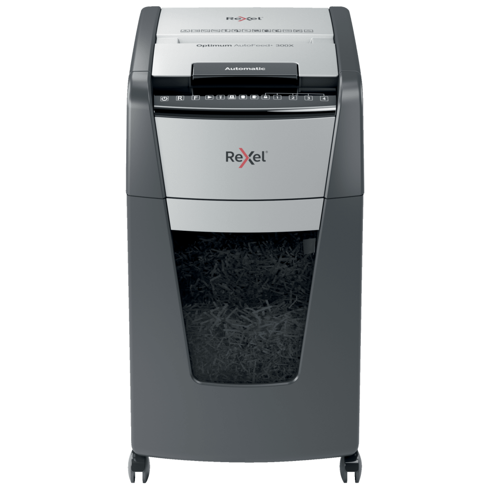 Destructeur De Documents Rexel Optimum AutoFeed+ 300X Coupe croisée / Noir