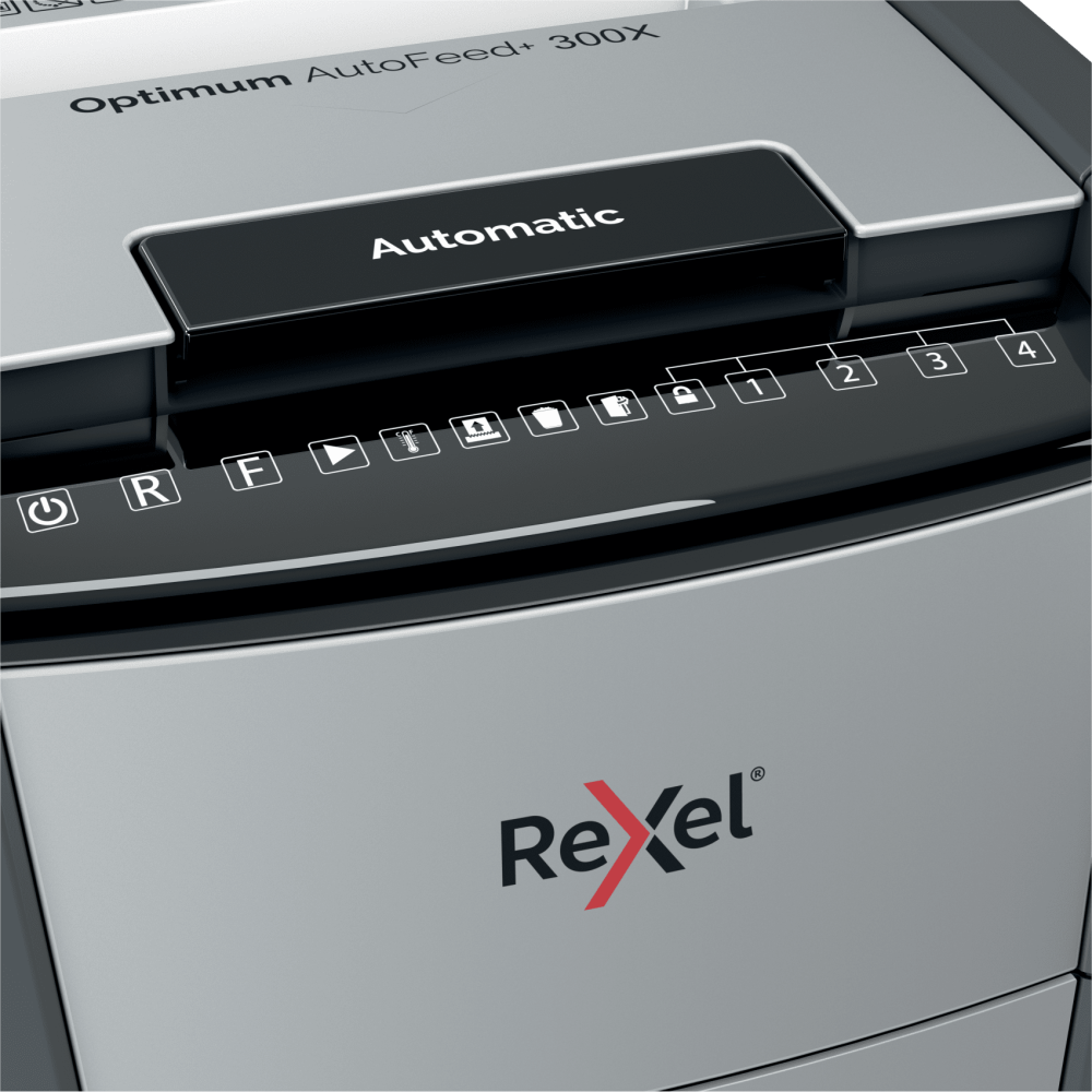 Destructeur De Documents Rexel Optimum AutoFeed+ 300X Coupe croisée / Noir
