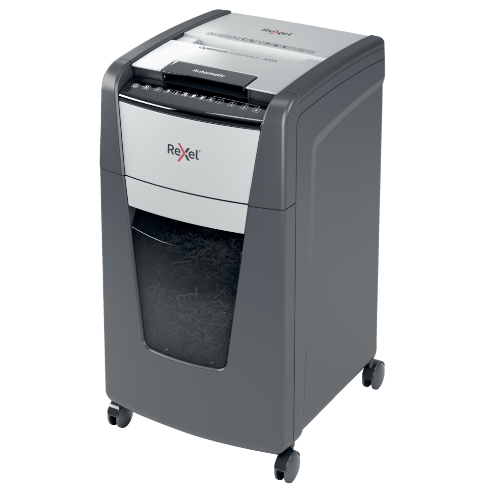 Destructeur De Documents Rexel Optimum AutoFeed+ 300X Coupe croisée / Noir
