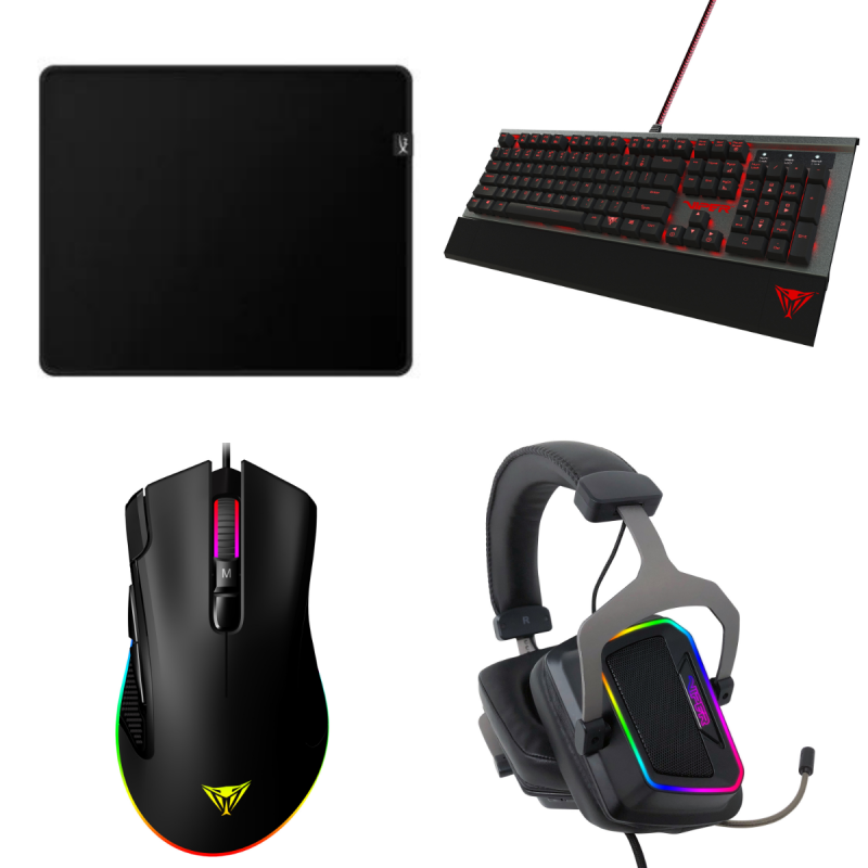 Pack Gaming NGS GBX-1000 : Clavier Azerty + Souris 2400 DPI + Casque Stéréo - Rétroéclairage Bleu