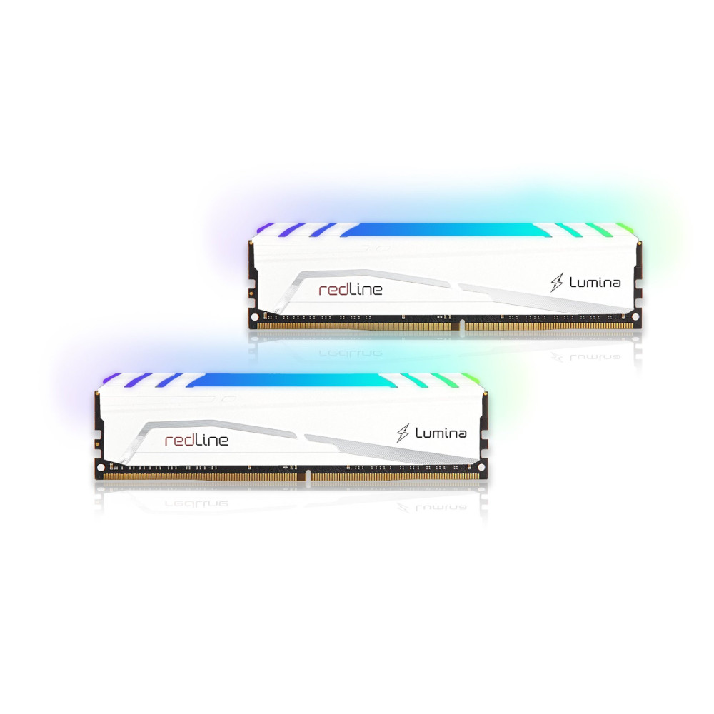 Barrette mémoire Mushkin Redline Lumina White DDR4 UDIMM RGB 16 Go (2x 8 Go) 3600 MHz