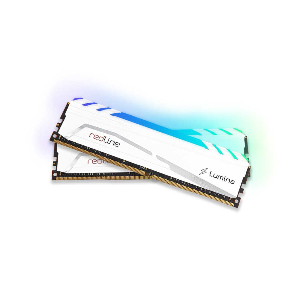 Barrette mémoire Mushkin Redline Lumina White DDR4 UDIMM RGB 16 Go (2x 8 Go) 3600 MHz