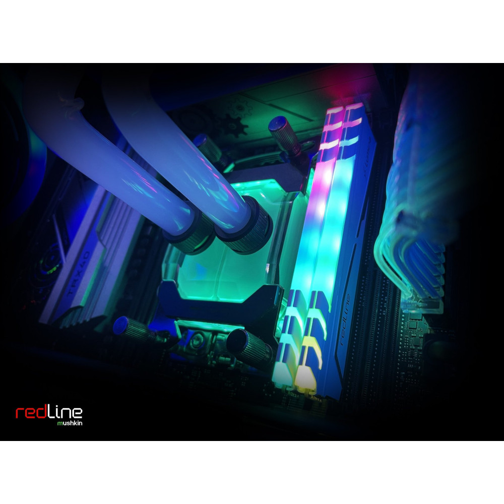 Barrette mémoire Mushkin Redline Lumina White DDR4 UDIMM RGB 16 Go (2x 8 Go) 3600 MHz