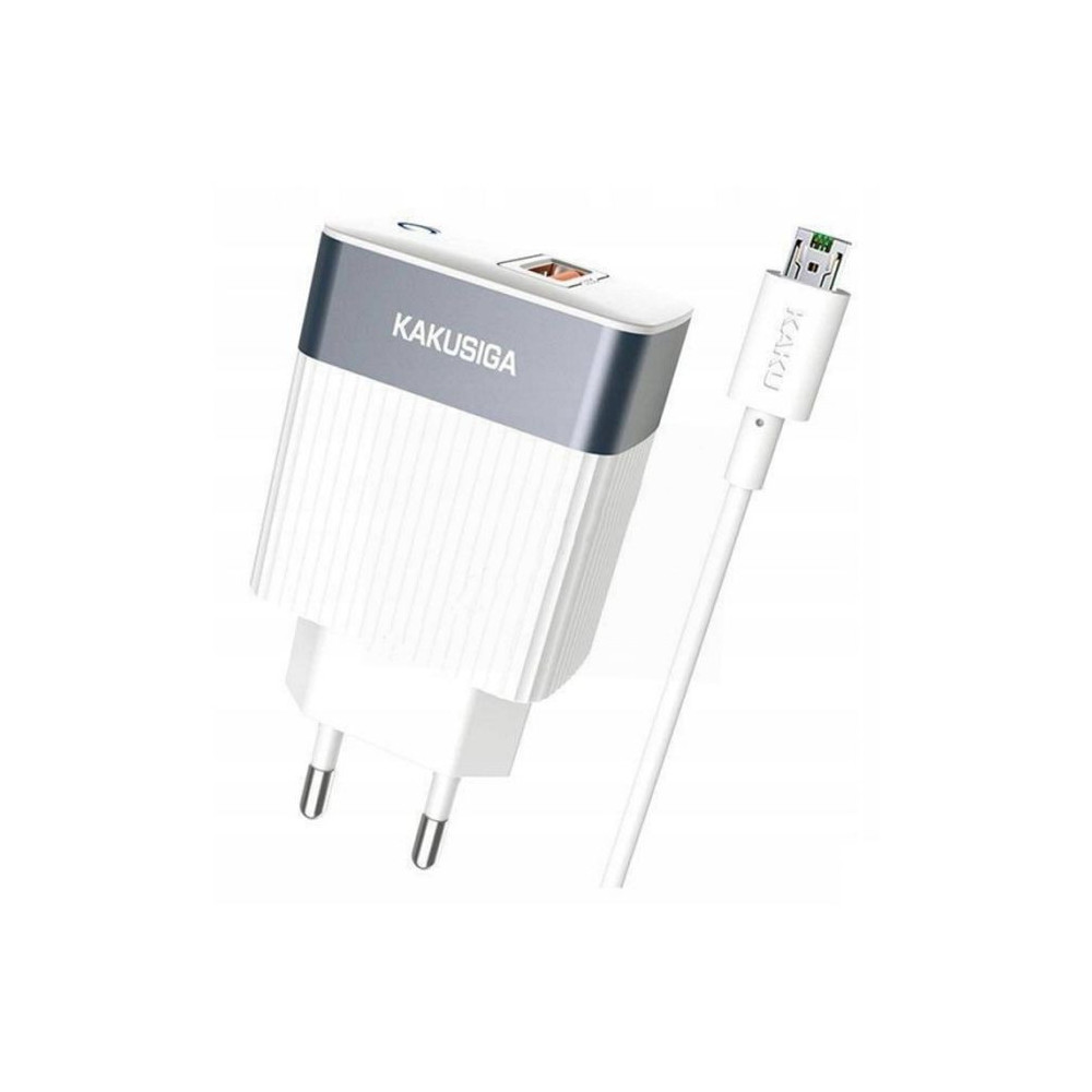 Chargeur KAKU Micro-USB Fully Compatible QC3.0 / 18W / Blanc