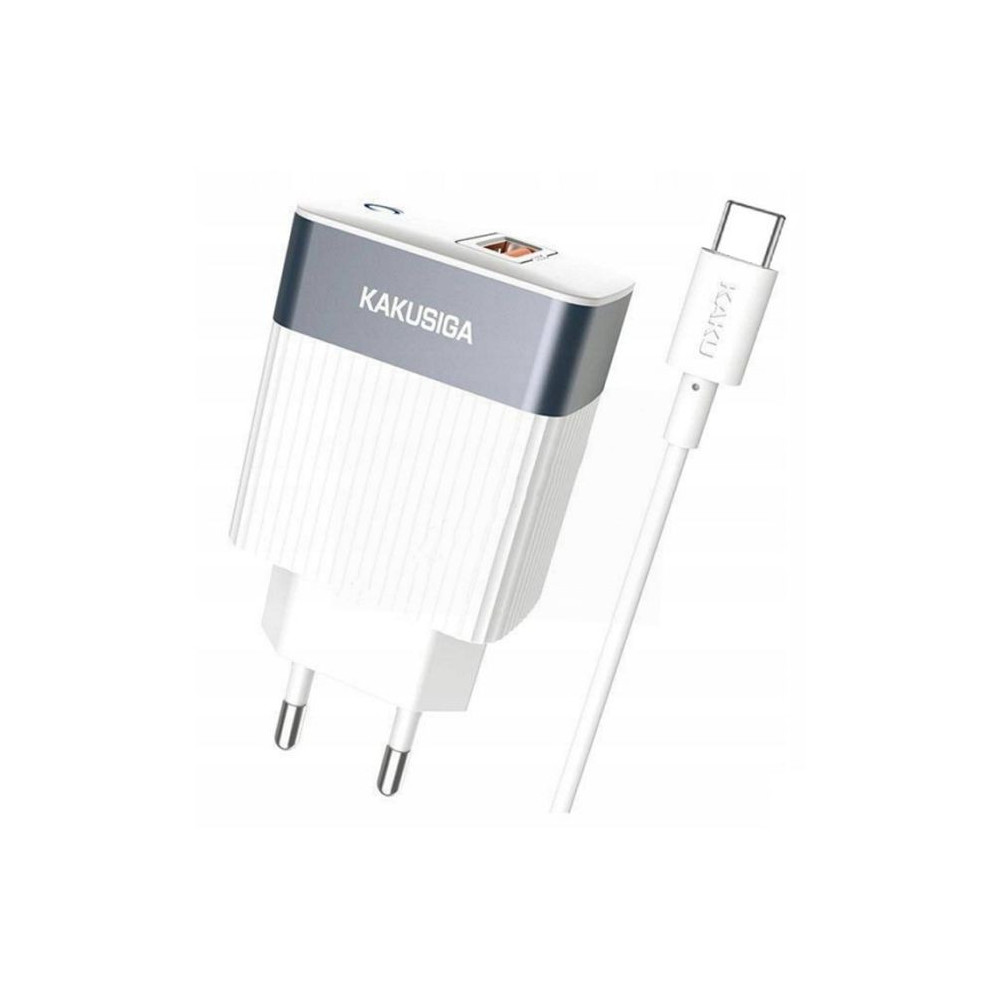 Chargeur KAKU Type C  Fully Compatible QC3.0 / 18W / Blanc