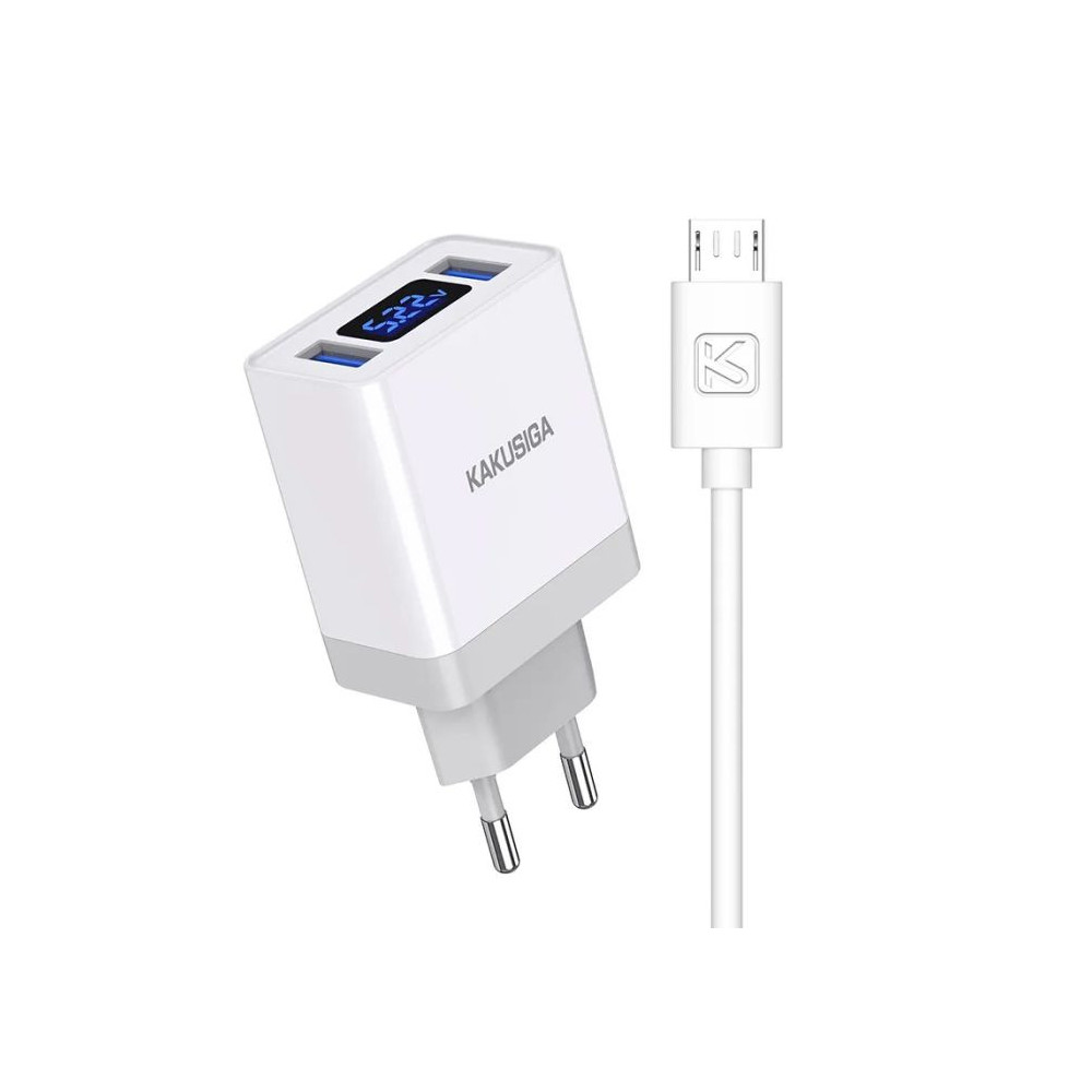 CHARGEUR KAKU MICRO USB AVEC AFFICHEUR / KSC-768