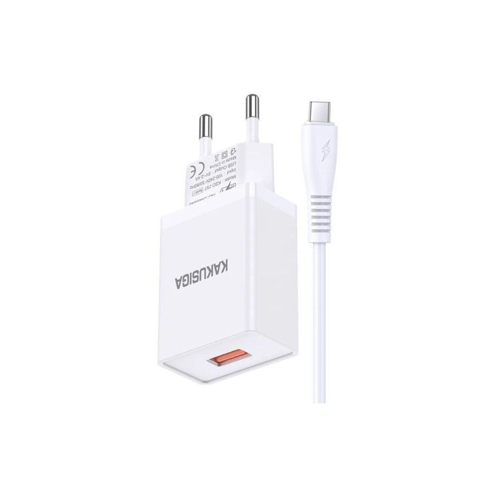 CHARGEUR MURAL KAKU TYPE C   / BLANC