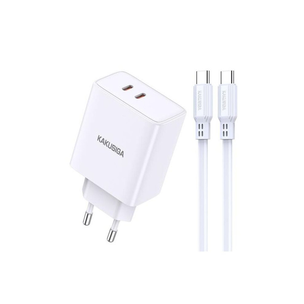 CHARGEUR KAKU KSC-923 DOUBLE SMART CHARGE TYPE-C / 40W / BLANC