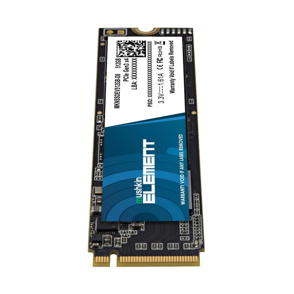 Disque Dur SSD interne M.2 (2280) PCIe Gen3 x4 Mushkin ELEMENT / 512 Go