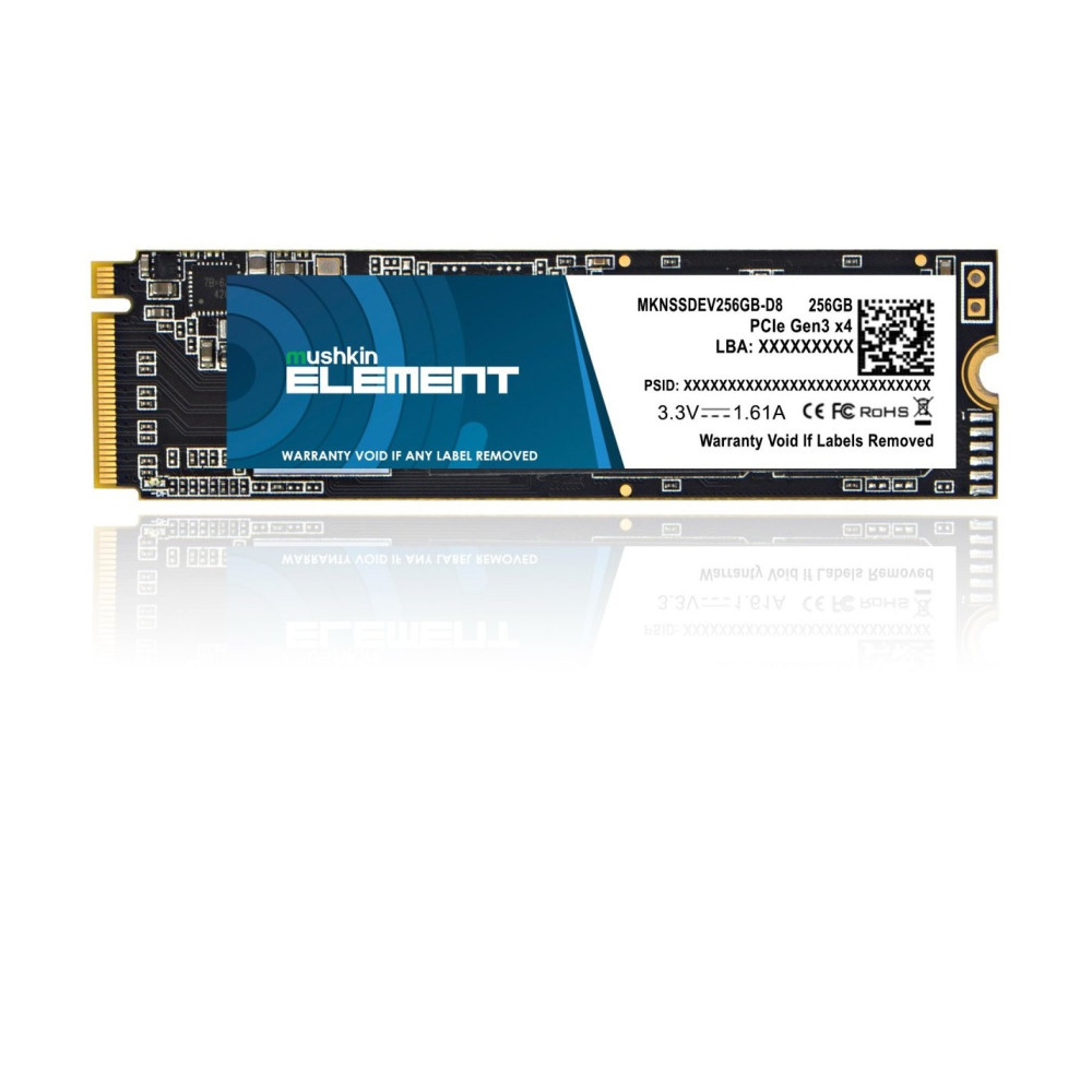 Disque Dur SSD interne M.2 (2280) PCIe Gen3 x4 Mushkin ELEMENT / 256 Go