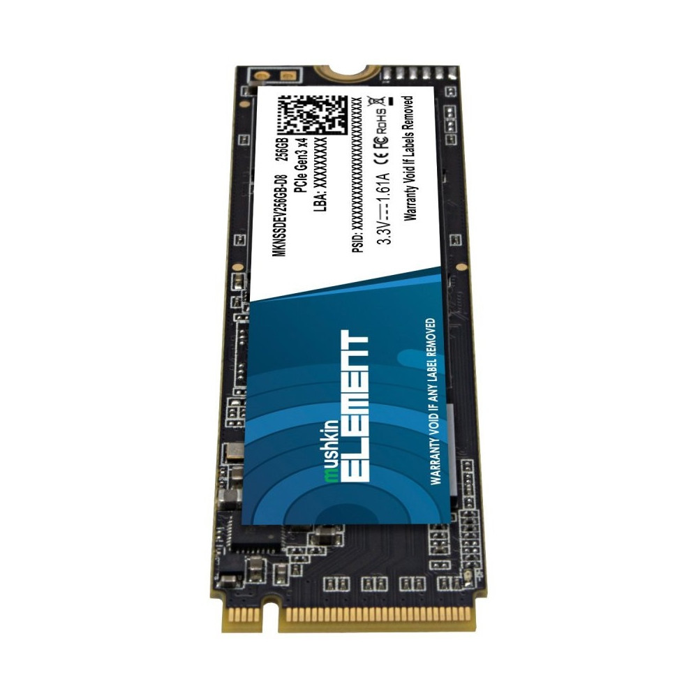 Disque Dur SSD interne M.2 (2280) PCIe Gen3 x4 Mushkin ELEMENT / 256 Go