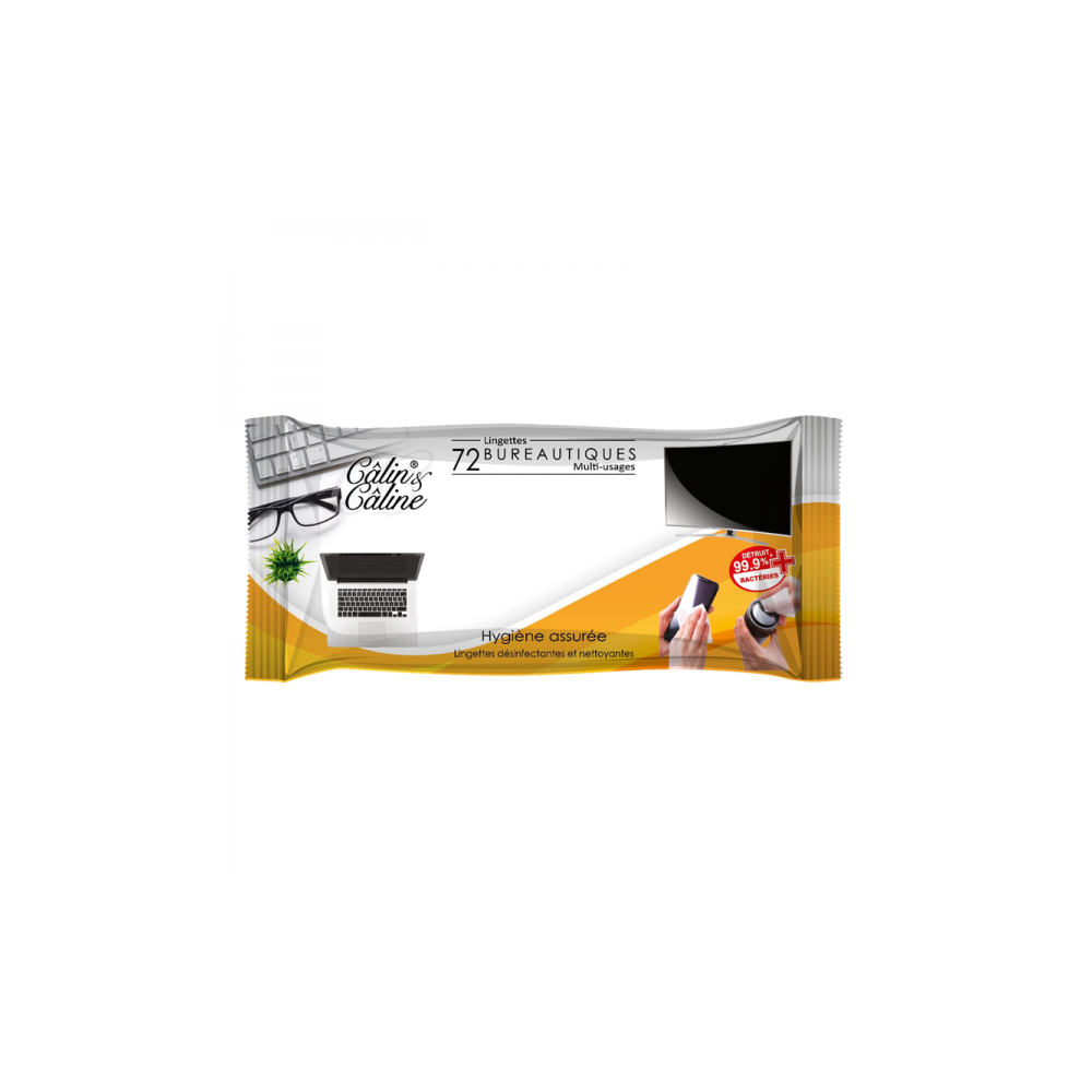 Lingette Désinfectant Hydro Alcoolique Pour Ecran (72 Lingettes)