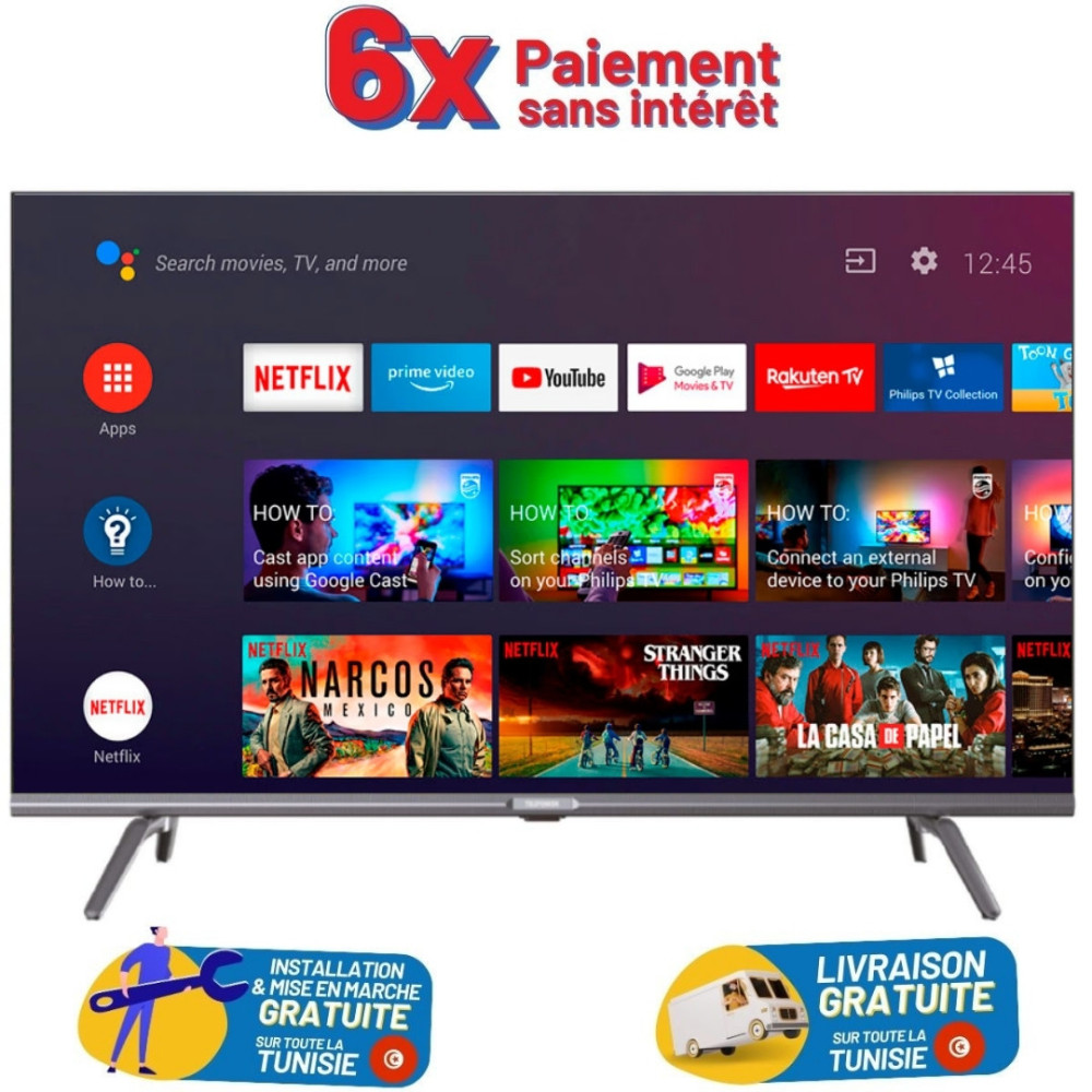 TV TELEFUNKEN E3A 43'' SMART Full HD LED / Wifi