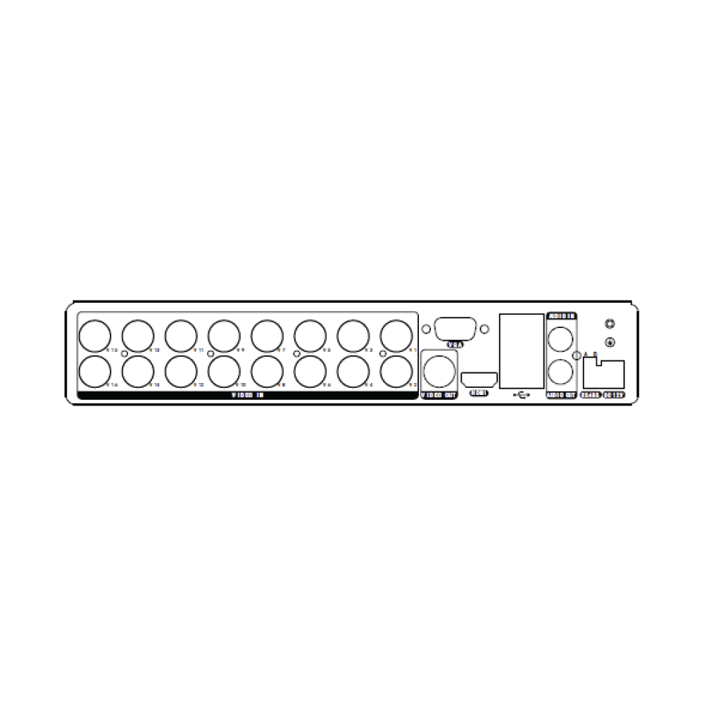 Enregistreur vidéo numérique hybride DVR Lite D-link DVR-F2108-M2 / 16 Canaux / 2 MP
