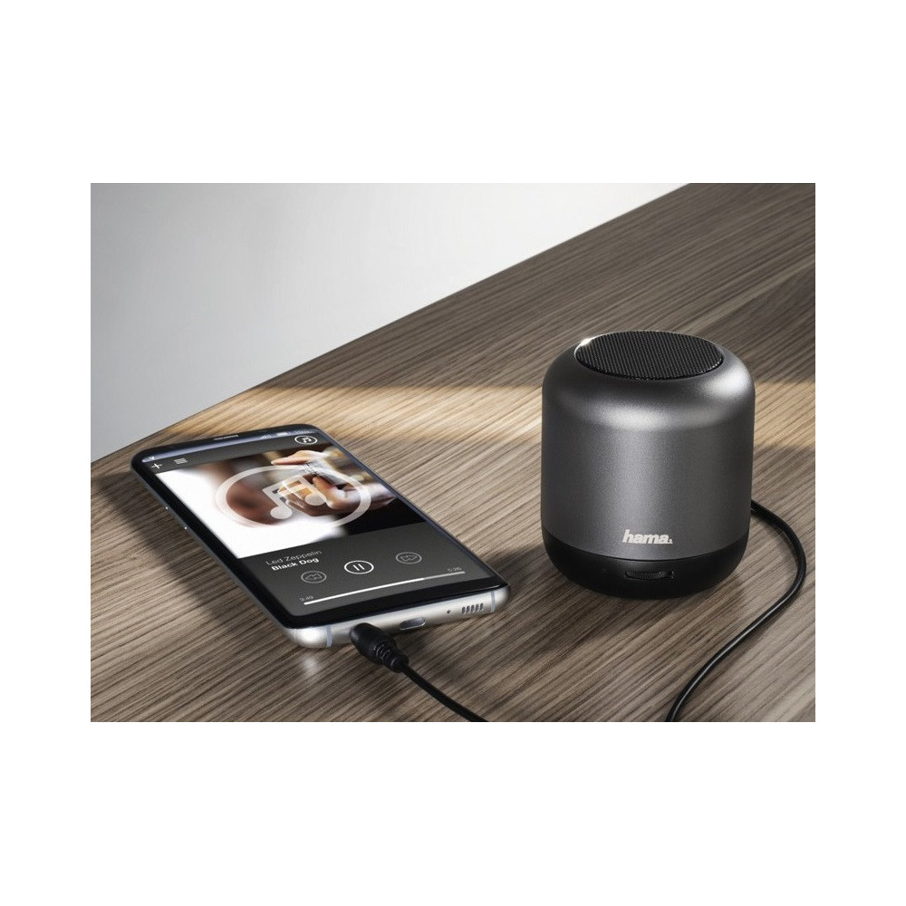 Haut-parleur Bluetooth Hama Steel Drum / Noir
