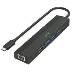 HUB USB-C Hama 6 Ports / Noir