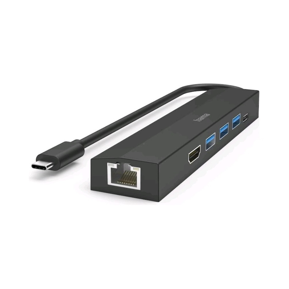 HUB USB-C Hama 6 Ports / Noir