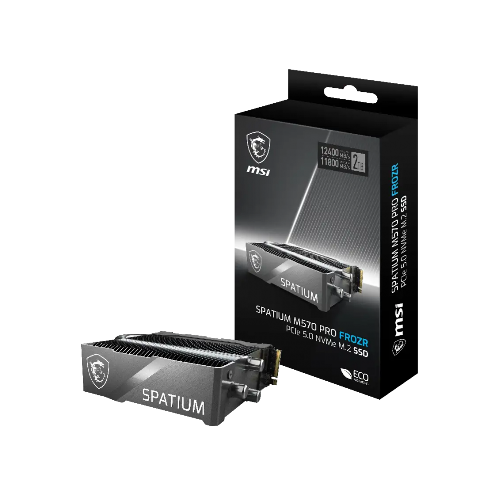 Disque Dur Interne SSD MSI SPATIUM M570 PRO PCIe 5.0 NVMe M.2 FROZR / 2 To