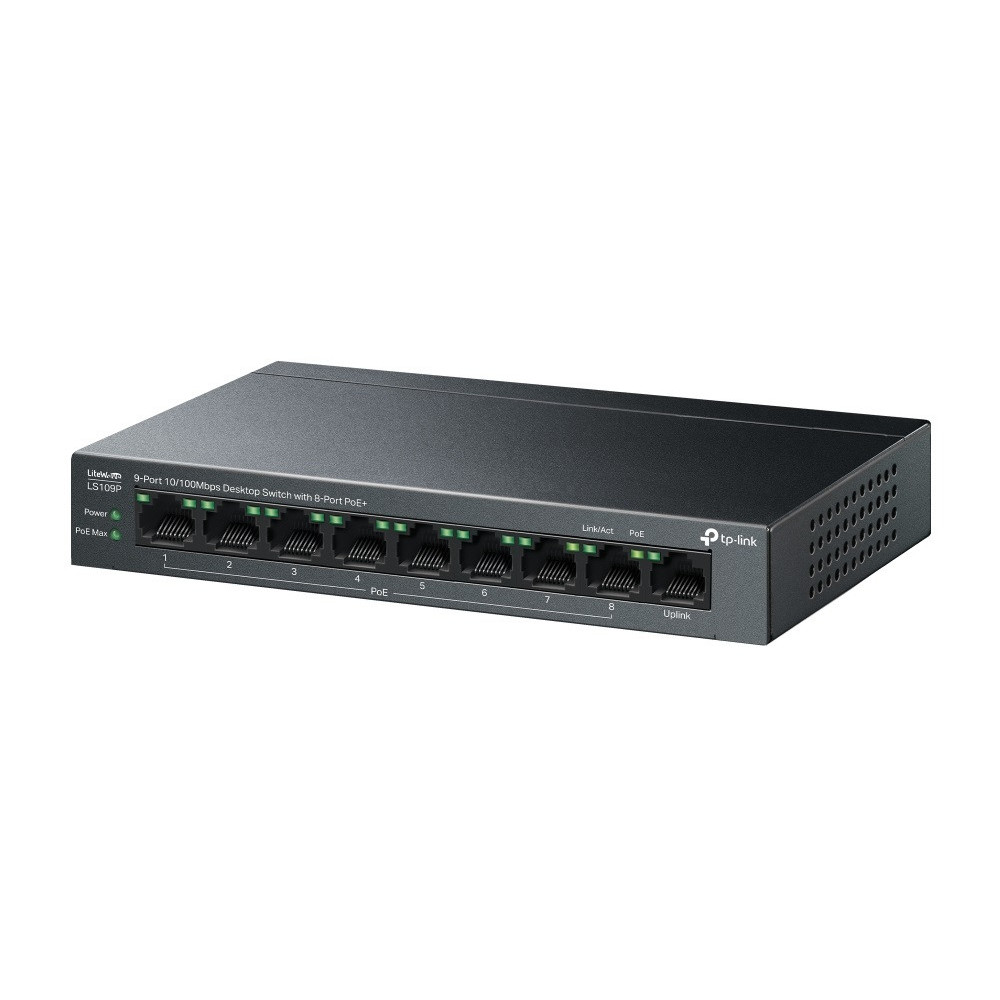 Switch de bureau Tp-link LS109P 9 ports 10/100 Mbps