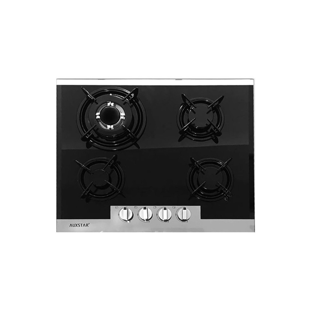 Plaque de cuisson Auxstar 4 Feux Vitre 400V / Noir Fonte