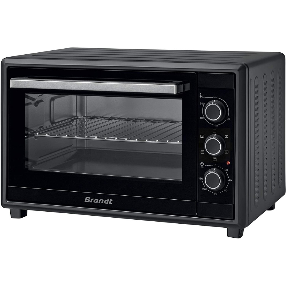 Four Electrique Brandt FC420MUB Chaleur Tournante / 42L / Noir + Casserole 20 cm Cook'art Gratuite