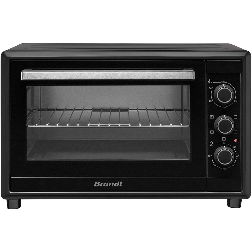 Four Electrique Brandt FC420MUB Chaleur Tournante / 42L / Noir + Casserole 20 cm Cook'art Gratuite