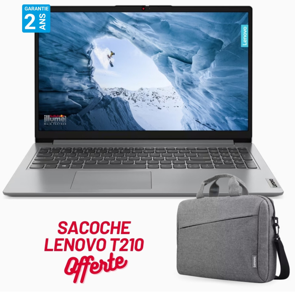 PC Portable Lenovo IdeaPad 1 15AMN7 / AMD Ryzen 3 7320U / 8 Go / 256 Go SSD / Gris / Windows 11
