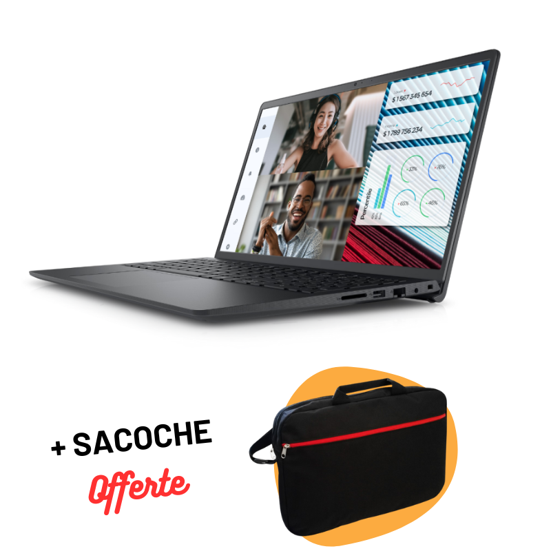 Pc Portable DELL Vostro 3520 / i3-1215U / 12 Go / Noir Avec SACOCHE Offerte