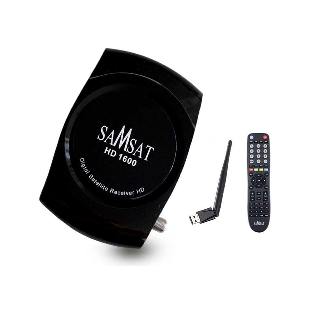 Récepteur SAMSAT HD 1600 Full HD 1080P / Wi-Fi / Noir + 6 ABONNEMENTS