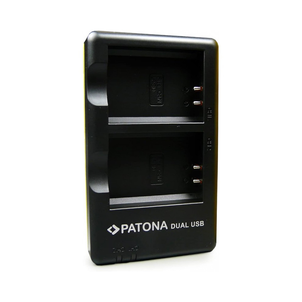 Chargeur double pour Canon LP-E10-avec câble USB-C