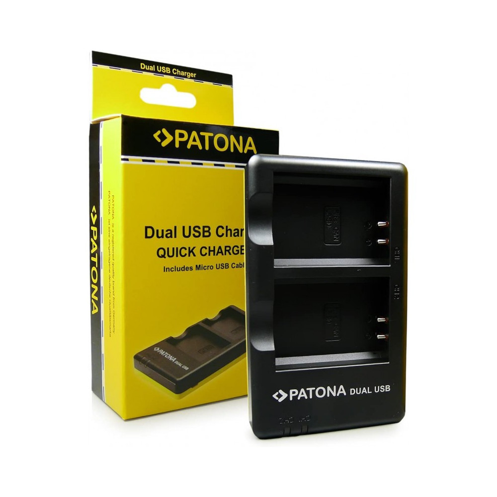 Chargeur double pour Canon LP-E10-avec câble USB-C