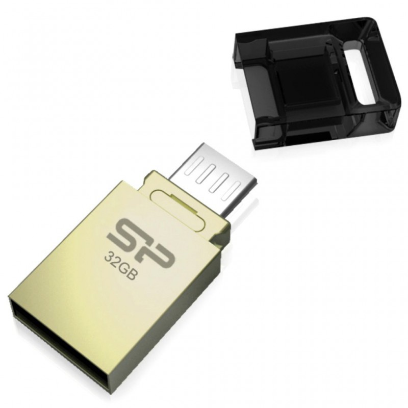 Clé USB Silicon Power X10 Dual Drive Pour Smartphone et PC / 32 Go