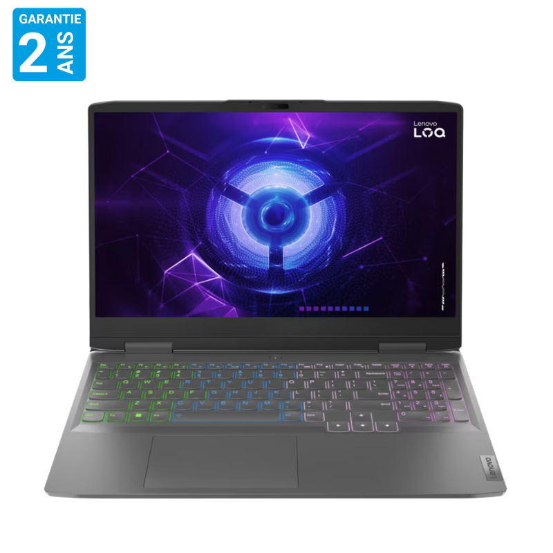 Pc Portable Gamer Lenovo LOQ 15IRH8 / i5-12450H / RTX 2050 4G / 8 Go / Windows 11 / Gris / Avec Souris RVB Lenovo LOQ M100