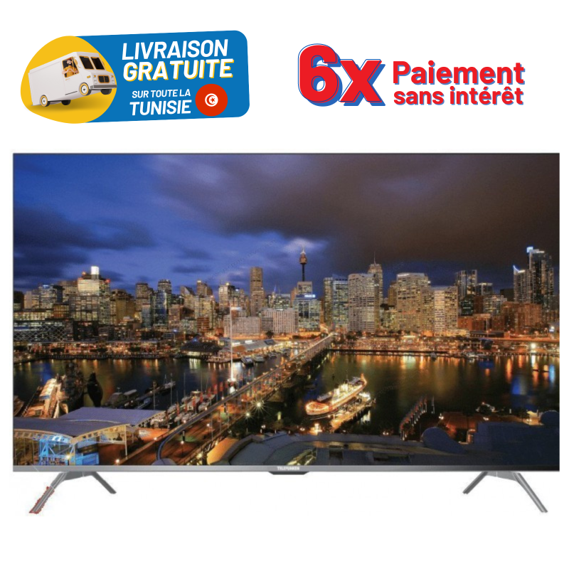 TV Telefunken TV65F9 65" UHD 4K Smart TV Google TV / Android / Silver + Abonnement  Offert