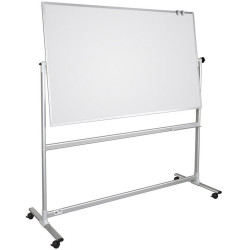 TABLEAU BLANC 2X3 MAGNETIQUE DOUBLE FACE PIVOTANT / 90 x 120 CM