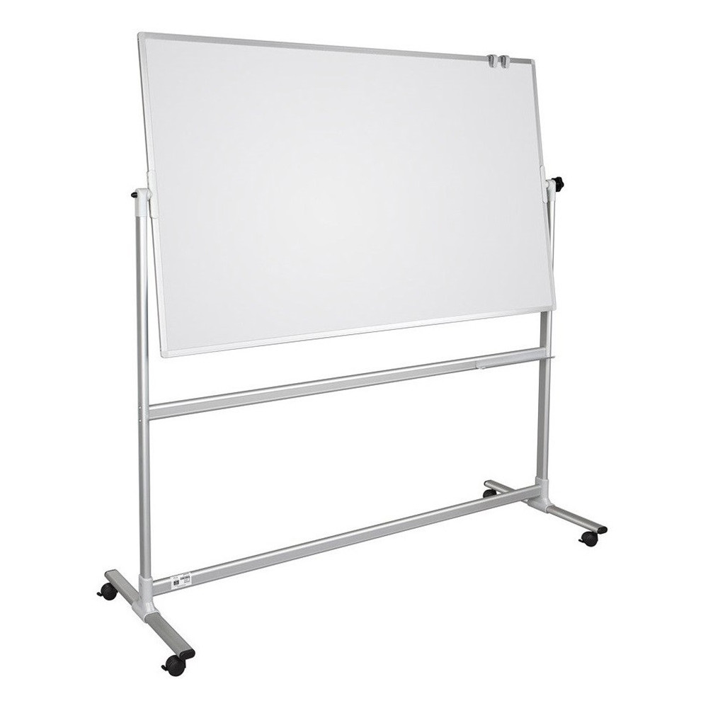 TABLEAU BLANC 2X3 MAGNETIQUE DOUBLE FACE PIVOTANT / 90 x 120 CM