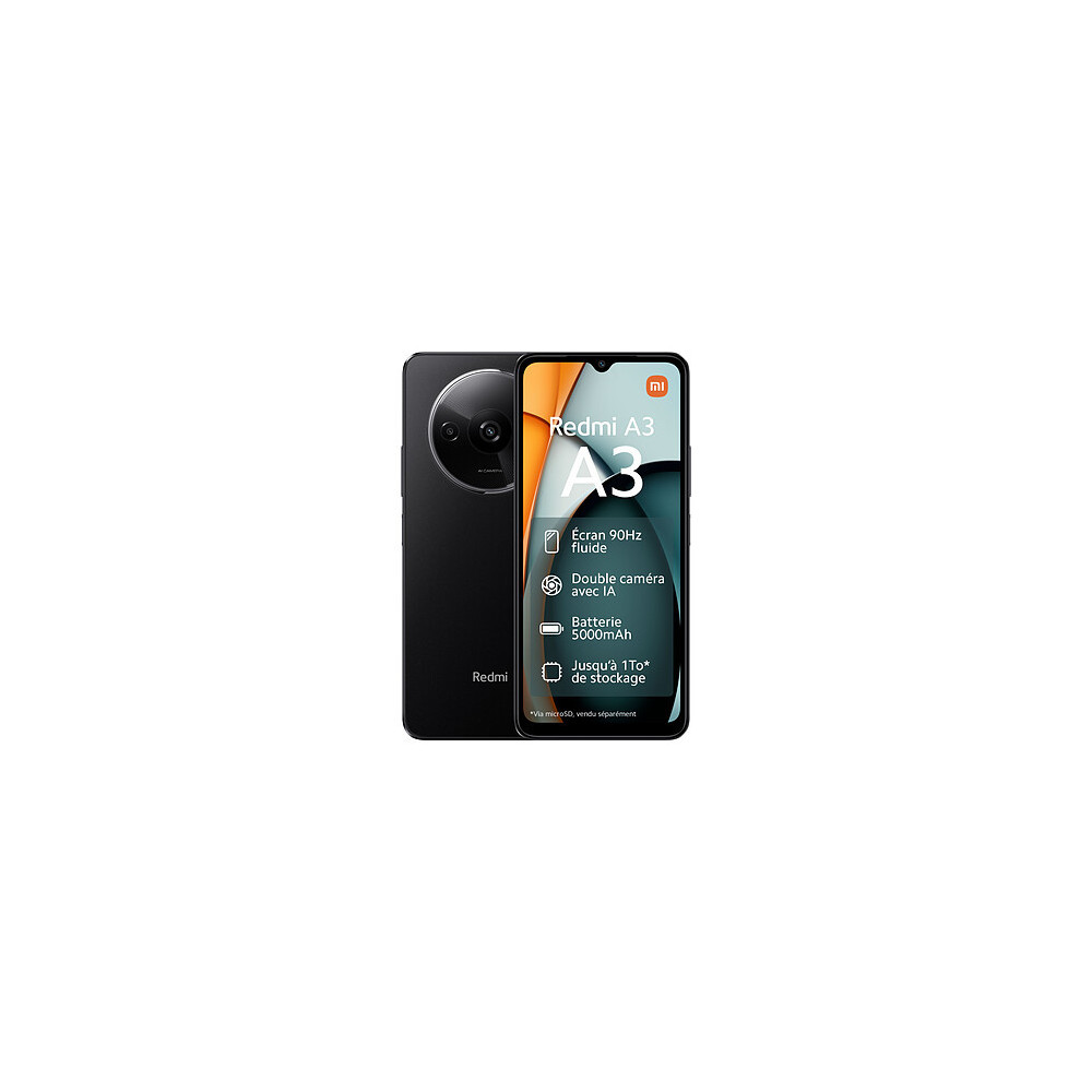 Smartphone Xiaomi Redmi A3  4 Go / 128 Go / Noir