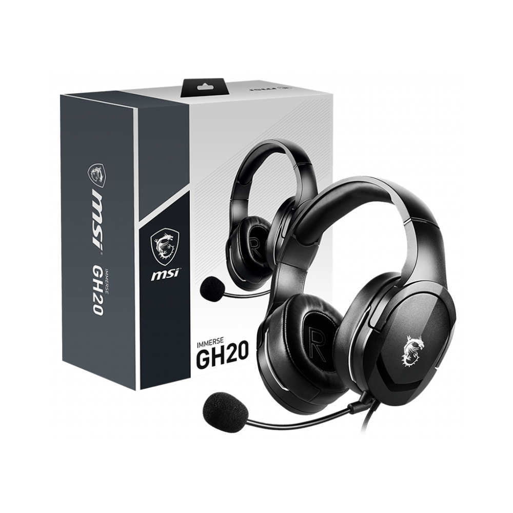 Casque Micro Gaming Pliable MSI Immerse GH20 / Noir