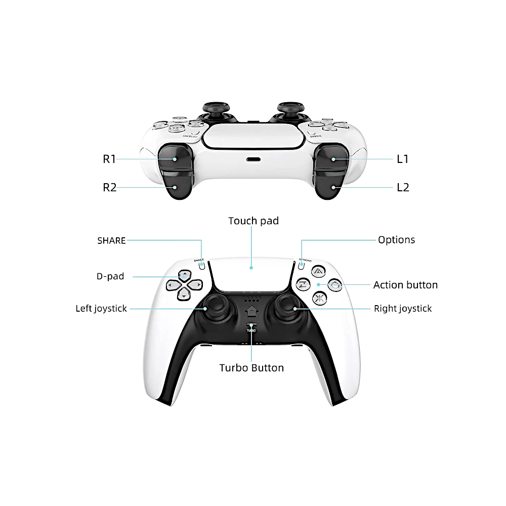 Manette Playstation 4 / COMPATIBLE PS4 - PC /  Blanc