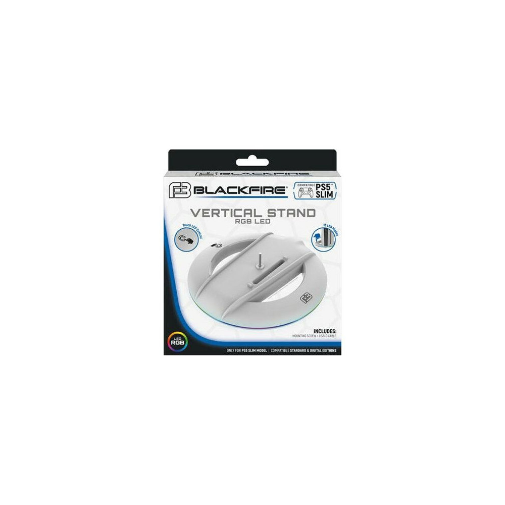 Support vertical LED RVB blanc Blackfire pour PS5 Slim