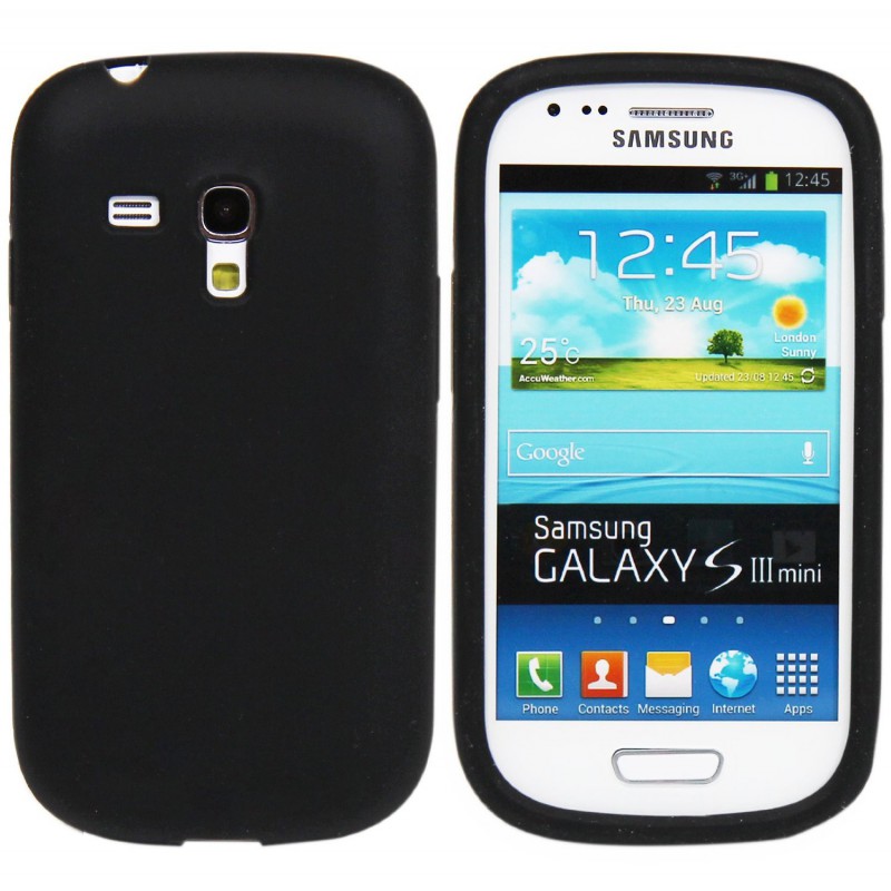 Etui en Silicone pour Samsung Galaxy S3 Mini / Noir