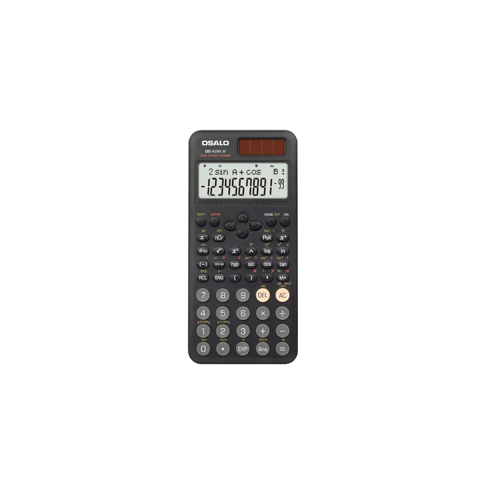 Calculatrice Scientifique OSALO 240 Fonctions à 12 Chiffres OS-82MS Plus II