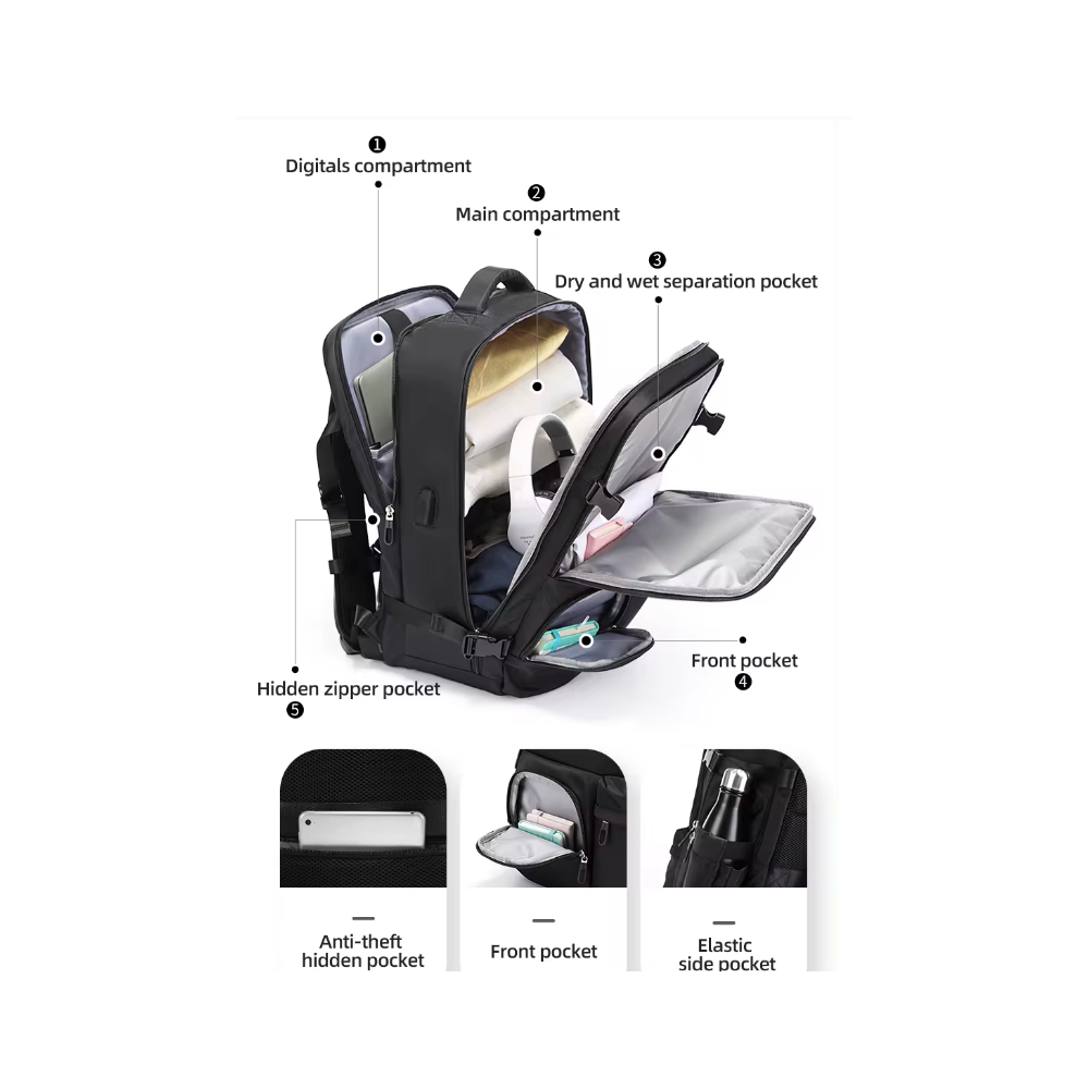 SAC A DOS BANGE BG051 15.3" / NOIR