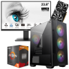 Setup Gamer MSI Pc de Bureau Gaming / Ryzen 5 5500 / RTX 3050 8G / 16 Go Avec Écran MSI PRO 24" Full HD VA 100 Hz