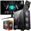 Setup Gamer MSI Pc de Bureau Gaming / Ryzen 5 5500 / RTX 3050 8G / 16 Go Avec Écran MSI 24" Full HD IPS 180 Hz