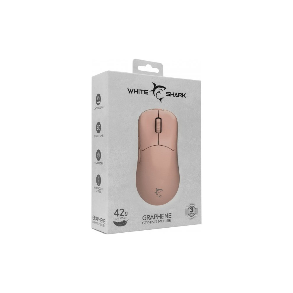 Souris Gaming White Shark  GM-5014 GRAPHENE  / 12 400 DPI / Rose