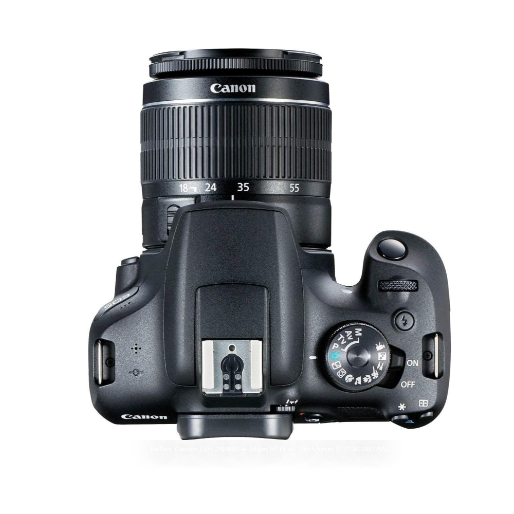 Appareil Photo Reflex Canon EOS 2000D + objectif EF-S 18-55mm