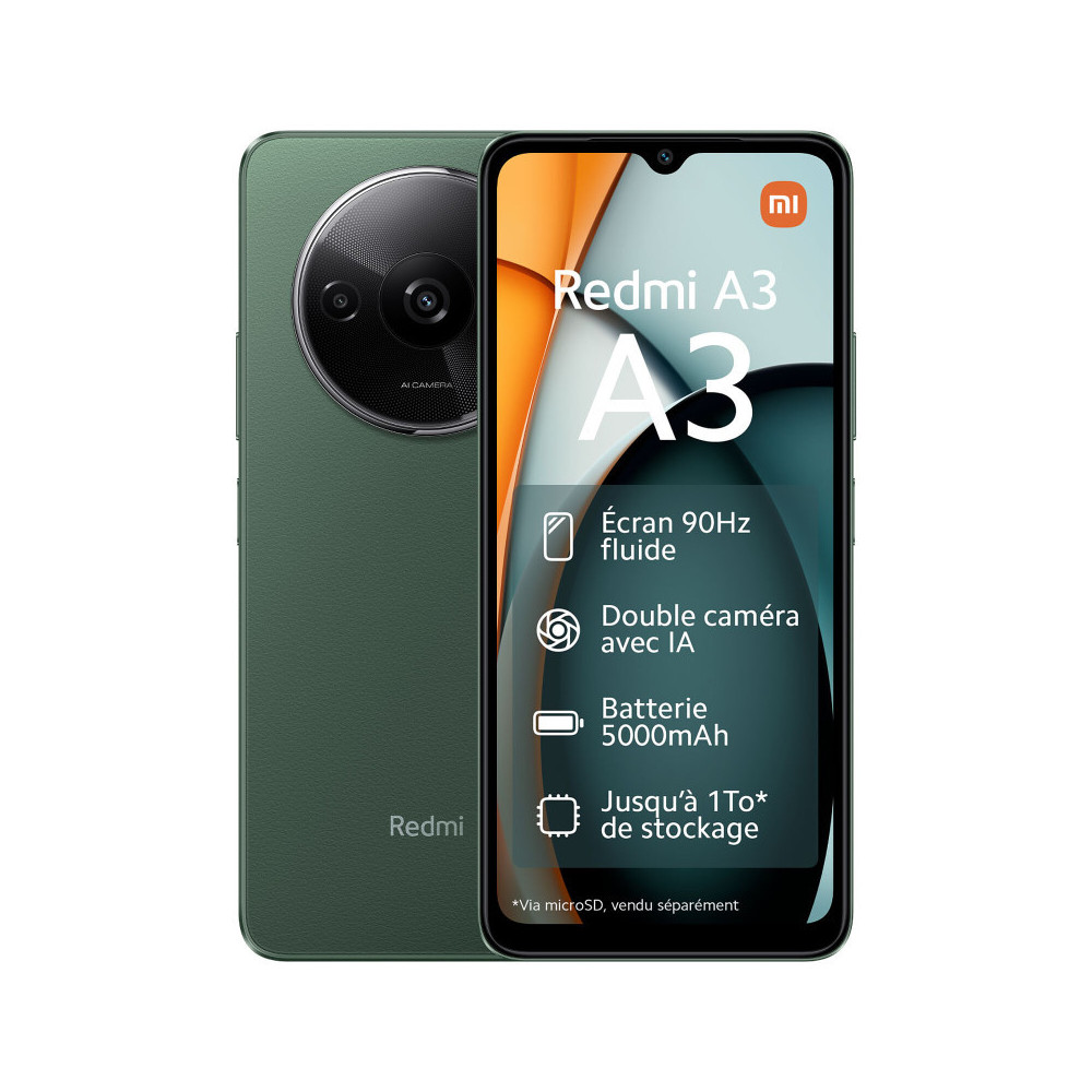 Smartphone Xiaomi Redmi A3  4 Go / 128 Go / Vert