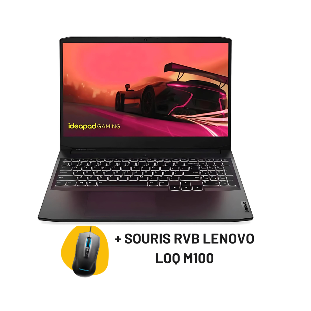 PC PORTABLE LENOVO IDEAPAD GAMING 3 15ACH6 AMD RYZEN 5 / 16GO / RTX 2050 /  NOIR