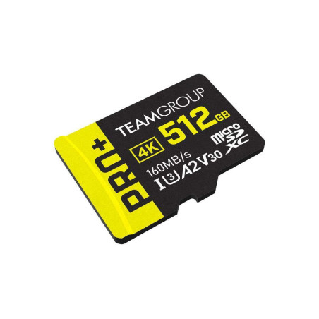 Carte mémoire TEAMGROUP A2 Pro Plus Card 512G Micro SDXC UHS-I U3 A2